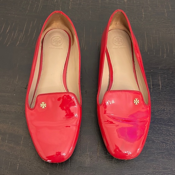Tory Burch Red New Samantha Patent Leather
Smoking Slipper Flats 11 - Picture 2 of 8